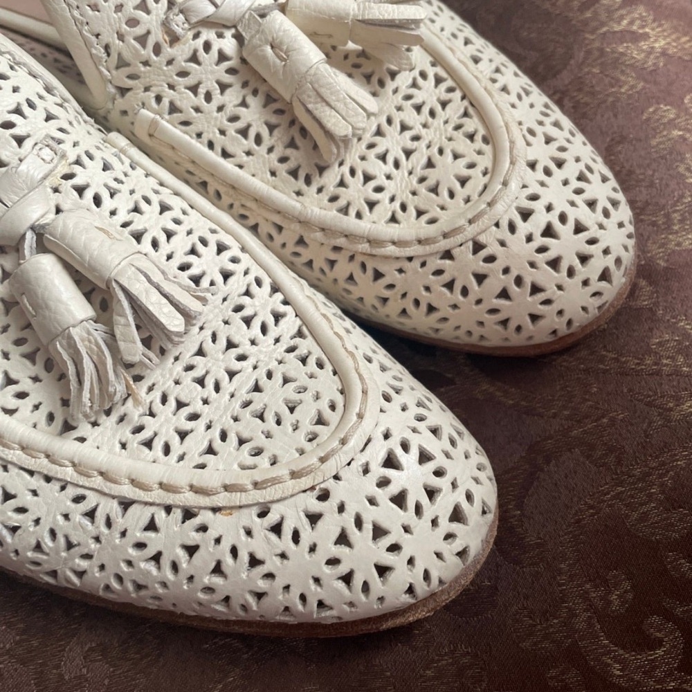 Fratelli Rossetti Cream Woven Leather Brera Loafers - Picture 2 of 14
